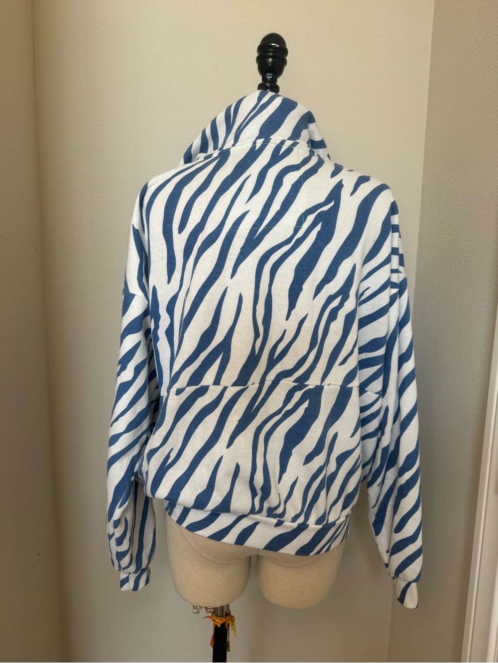 Aviator Nation unisex Tiger Fleece Half Zip Jacket - Picture 7 of 9